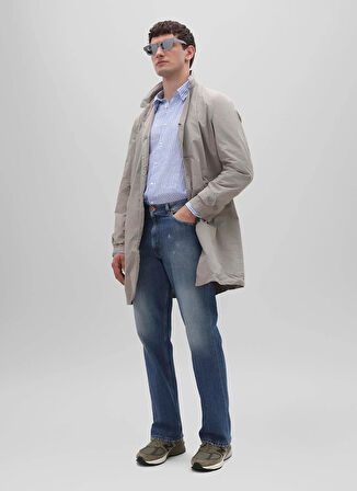 Aspesi Regular Fit Gömlek Yaka Mavi Erkek Gömlek A CE29 L085