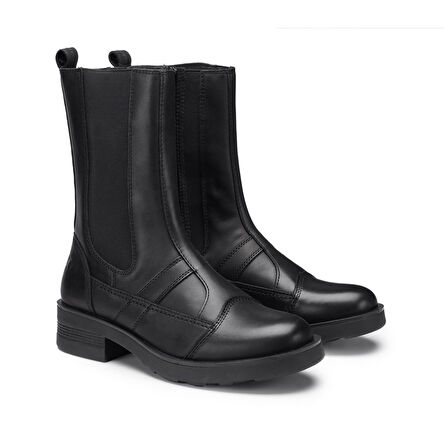 Kadın Çizme OXW002900 OXS FRANK 0029 MID W LEATHER Black