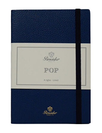 Pineider Defter Pop 14,5x21 cm Mavi Gold CNLL002M256