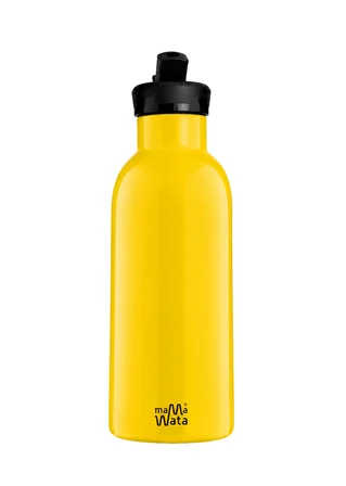 Mamawata Yellow Pipetli Çocuk Termos Matara 470 ml Paslanmaz Çelik Sızdırmaz Yalıtımlı Suluk