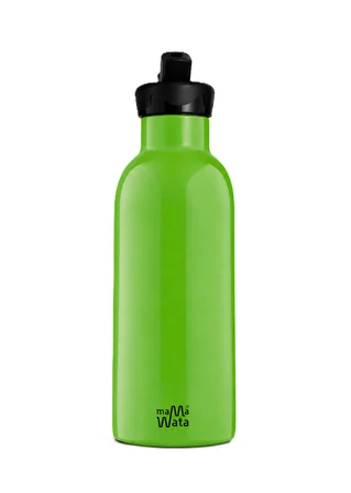 Mamawata Green Pipetli Çocuk Termos Matara 470 ml Paslanmaz Çelik Sızdırmaz Yalıtımlı Suluk