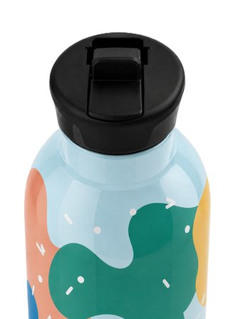 Mamawata Confetti Pipetli Çocuk Termos Matara 470 ml Paslanmaz Çelik Sızdırmaz Yalıtımlı Suluk