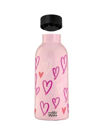 Mamawata Hearts Paslanmaz Çelik Termos Matara 470 ml Sızdırmaz Yalıtımlı Suluk