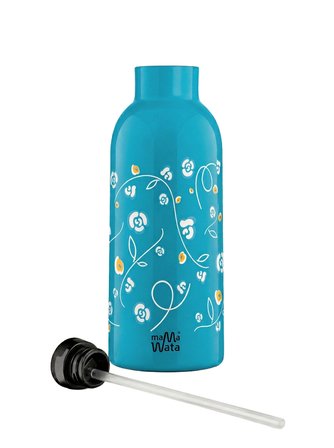 Mamawata Twilight Pipetli Çocuk Termos Matara 470 ml Paslanmaz Çelik Sızdırmaz Yalıtımlı Suluk