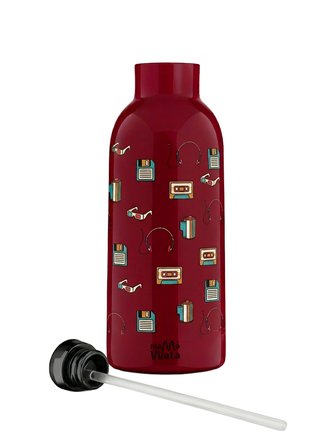 Mamawata Retro Hit Pipetli Çocuk Termos Matara 470 ml Paslanmaz Çelik Sızdırmaz Yalıtımlı Suluk