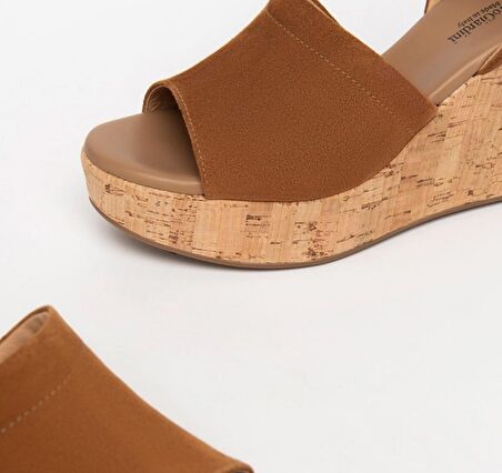 Nero Giardini  Kadın Sandalet E307663D NeroGiardini VELOUR PU.MUSA 8901P RICOPE 326-Tabacco