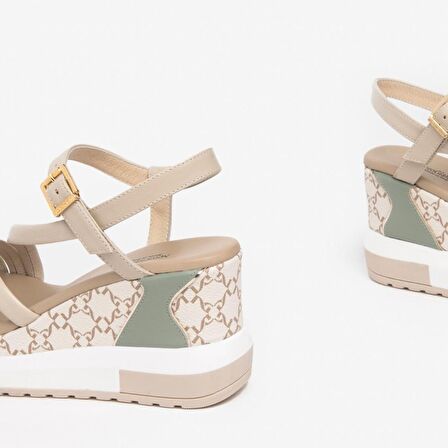 Nero Giardini  Kadın Sandalet E307758D NeroGiardini NAPPA PANDORA POLI.MILENA 7854 ZEP TR MILENA7854 BEI 702-Ivory