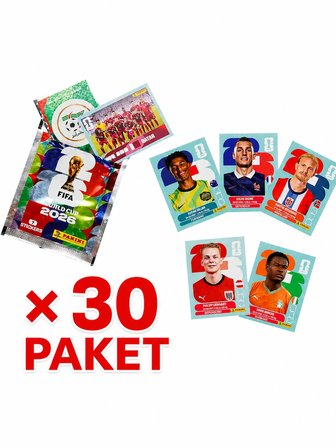 Panini Fıfa World Cup 2026 Dünya Kupası Resmi Sticker Koleksiyonu Çıkartma Seti 30 Paket