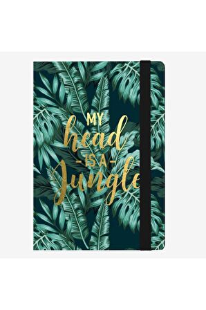 Çizgili Defter Jungle Medium Kalin Kapak