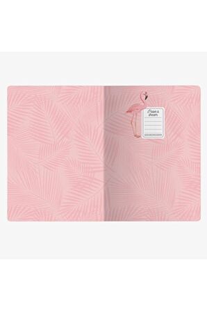 Çizgili Defter Flamingo Medium