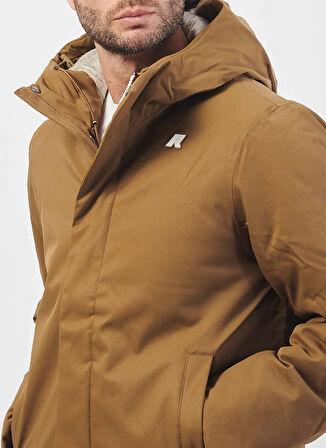 K-Way Kahve - Bej Erkek Mont K8133DW_JACKO TWILL MARMOTTA