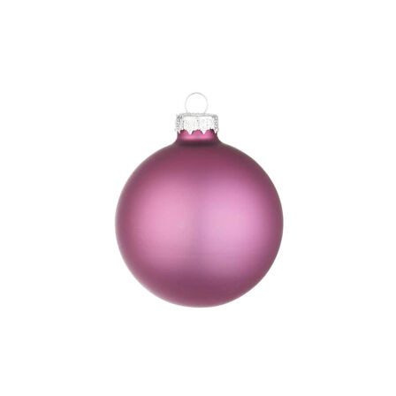 Yılbaşı Topu Mat Koyu Pembe 8cm