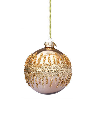 Yılbaşı Topu Kar Kaplamalı 8cm