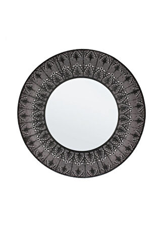 Larjam Motifli Duvar Aynası Siyah Ç 70cm