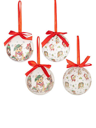 Adam Yılbaşı Ağaç Süsü 6 Adet 7,5cm