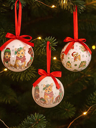 Adam Yılbaşı Ağaç Süsü 6 Adet 7,5cm