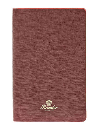 Pineider Defter Milano 9x14 cm Wine Kırmızı Gold CNS1S099106378