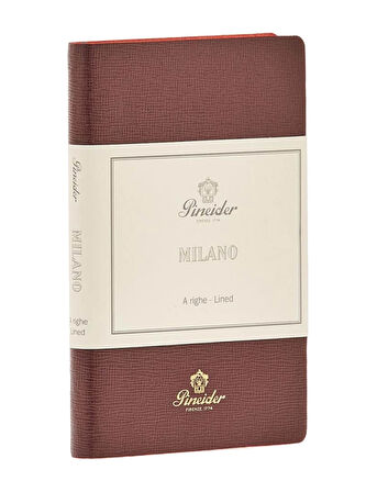 Pineider Defter Milano 9x14 cm Wine Kırmızı Gold CNS1S099106378