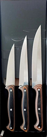 EL YAPIMI ŞEF 3"LÜ BIÇAK SETİ