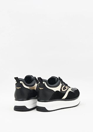 Guardiani Louise 0170 Kadın Siyah-Altın  Deri Sneaker