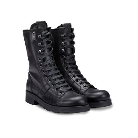 Kadın Çizme OXW002100 OXS FRANK 0021 MID D LEATHER Black