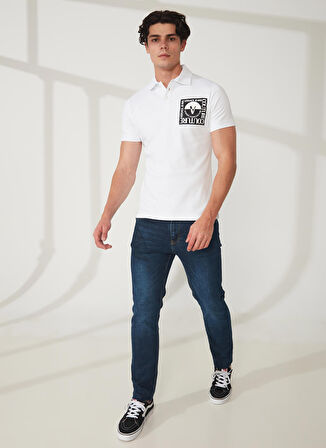 Beyaz Erkek Polo T-Shirt 74GAGT15CJ02O003