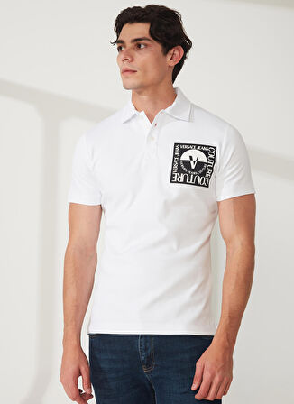 Beyaz Erkek Polo T-Shirt 74GAGT15CJ02O003