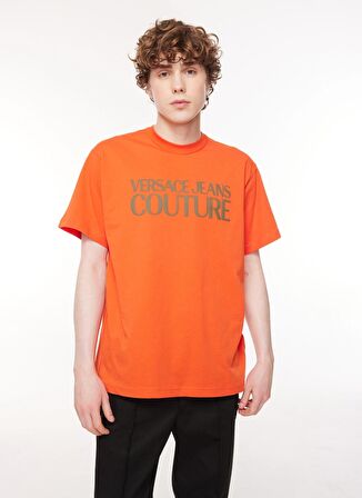 Bisiklet Yaka Turuncu Erkek T-Shirt 75GAHT03CJ00T524