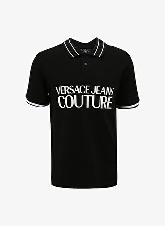 Versace Jeans Couture Siyah Erkek Polo T-Shirt 75GAGT03CJ01T899