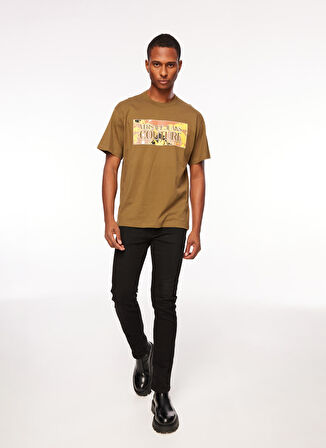 Versace Jeans Couture Bisiklet Yaka Haki Erkek T-Shirt 75GAHE01CJ00E107