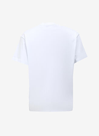 Bisiklet Yaka Beyaz Erkek T-Shirt 75GAHG01CJ00G003