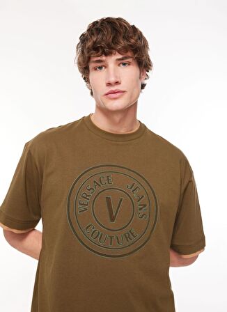 Bisiklet Yaka Haki Erkek T-Shirt 75GAHI04CJ00I107