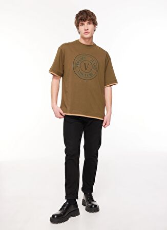 Bisiklet Yaka Haki Erkek T-Shirt 75GAHI04CJ00I107