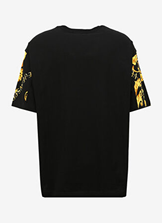 Versace Jeans Couture Bisiklet Yaka Siyah Erkek T-Shirt 75GAH619JS218G89