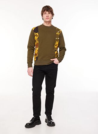 Versace Jeans Couture Bisiklet Yaka Siyah Erkek Sweatshırt 75GAI316FS102G70