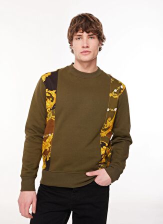 Versace Jeans Couture Bisiklet Yaka Siyah Erkek Sweatshırt 75GAI316FS102G70