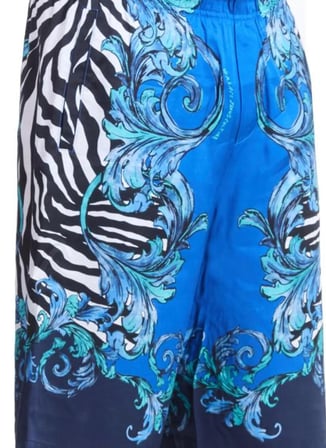 Versace Jeans Couture Saks Erkek Relaxed Zebra Desenli Bermuda Şort MIX ZEBRA BAROCCO SHORTS