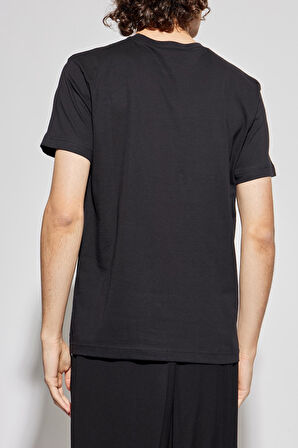 Erkek Maglıetta Serıgrafıche T-Shirt - Siyah | M