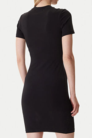 Kadın Vestiti Aplike Armalı Elbise - Siyah | S