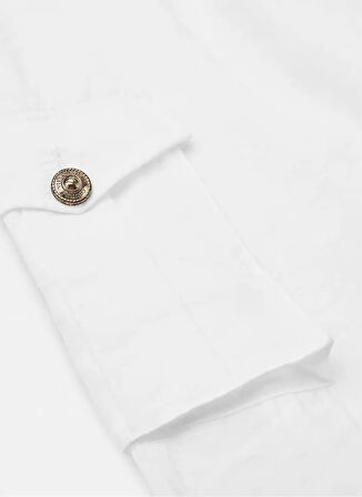 Versace Jeans Couture Yüksek Bel Standart Beyaz Kadın Pantolon 78HAA109