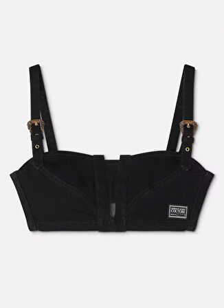 Versace Jeans Couture Kalp Yaka Düz Siyah Kadın Büstiyer 78HAM250