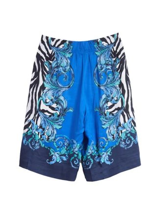 Versace Jeans Couture Saks Erkek Relaxed Zebra Desenli Bermuda Şort MIX ZEBRA BAROCCO SHORTS
