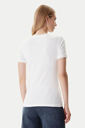 Kadın Maglıetta T-Shırt Serıgrafıche T-Shirt - Beyaz | XS