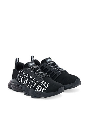 Erkek Nomo Dis. 13 Büyük Yazı Logolu Hava Yastıklı Fileli Sneaker - Siyah | 44