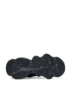 Erkek Nomo Dis. 13 Büyük Yazı Logolu Hava Yastıklı Fileli Sneaker - Siyah | 44