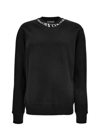 Versace Jeans Couture Bisiklet Yaka Siyah Erkek Sweatshırt 79GAIP03