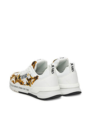 Kadın Fondo Dynamic Dis. SAA Barok Desenli Sneaker - Beyaz/Altın Sarısı | 36