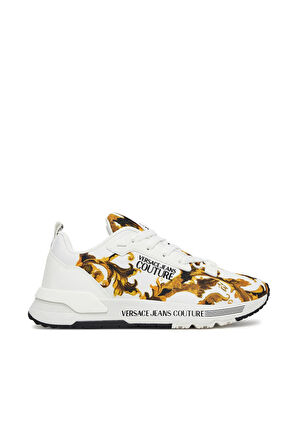 Kadın Fondo Dynamic Dis. SAA Barok Desenli Sneaker - Beyaz/Altın Sarısı | 36