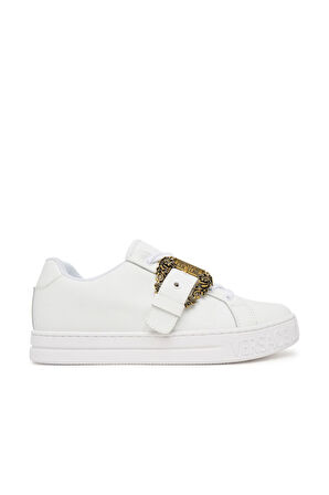 Kadın Court 88 Dis. SK9 Tokalı Tabanı Kabartma Yazılı Sneaker - Beyaz | 36