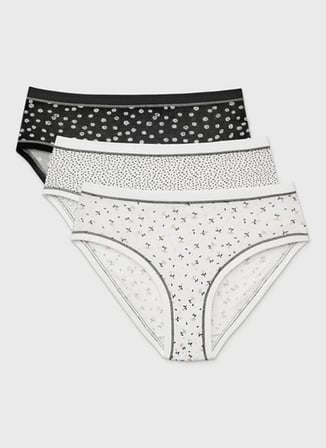 Cotonella Çok Renkli Kadın 3'lü Bikini Külot 3363 COT COLORDAY